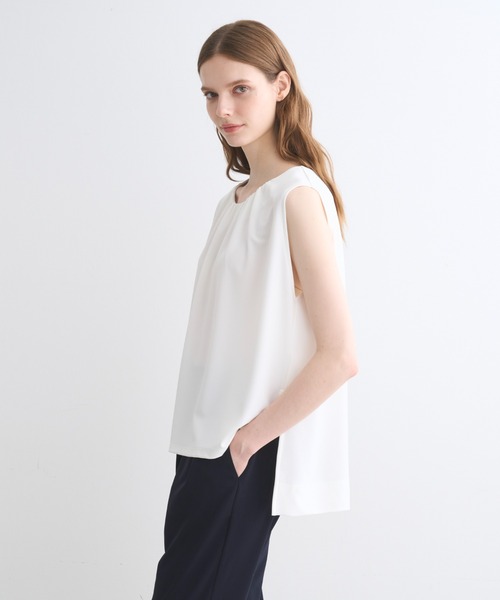 three dots（スリードッツ）の「プレイフルアウトフィット チュニックトップス（Tシャツ/カットソー・レディース・ベージュ系その他/ブラック/ネイビー/ホワイト・SMALL）」の18枚目の写真