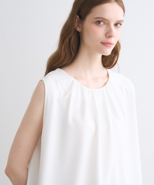 three dots（スリードッツ）の「プレイフルアウトフィット チュニックトップス（Tシャツ/カットソー・レディース・ベージュ系その他/ブラック/ネイビー/ホワイト・SMALL）」の17枚目の写真