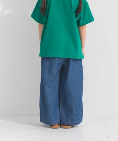 OMNES(オムネス)の「キッズ ウォッシュ加工 デニムサーカスバルーンパンツ(デニムパンツ・キッズ・ブルー/インディゴブルー/キナリ・LARGE/MEDIUM)」の16枚目の写真