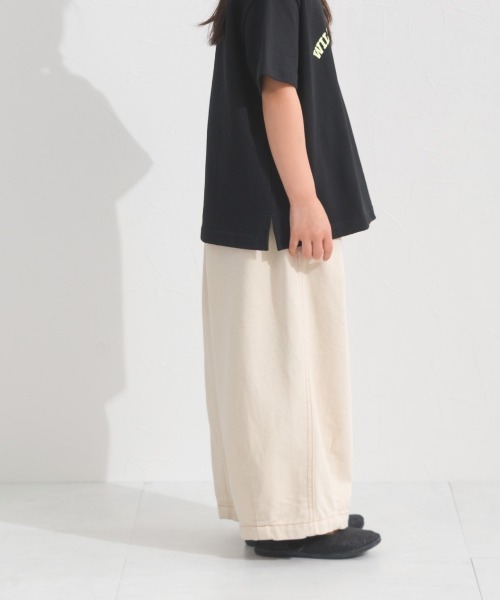 OMNES(オムネス)の「キッズ ウォッシュ加工 デニムサーカスバルーンパンツ(デニムパンツ・キッズ・ブルー/インディゴブルー/キナリ・LARGE/MEDIUM)」の5枚目の写真