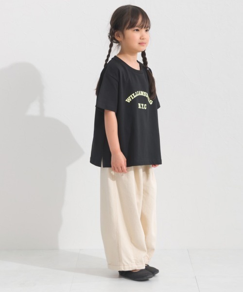 OMNES(オムネス)の「キッズ ウォッシュ加工 デニムサーカスバルーンパンツ(デニムパンツ・キッズ・ブルー/インディゴブルー/キナリ・LARGE/MEDIUM)」の7枚目の写真