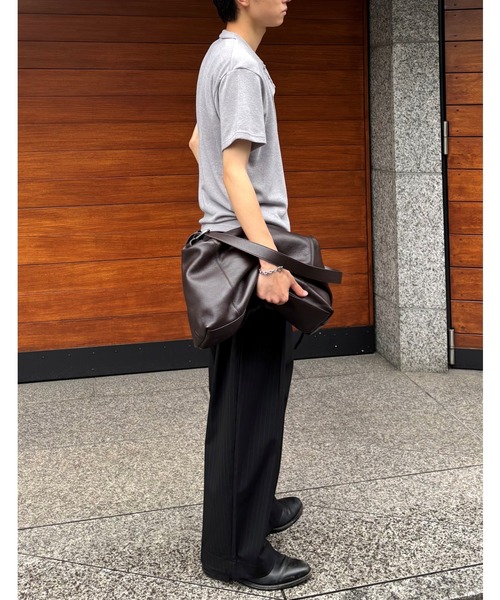 Chikashitsu +(チカシツプラス)の「【Chikashitsu +】sleek layered button half sleeve tee (4color) / 【チカシツプラス】スリークレイヤードボタン半袖カーディガンシャツ<着用動画あり>(Tシャツ/カットソー・メンズ・ブラック/グレー/ホワイト/レッド・ONE SIZE)」の14枚目の写真