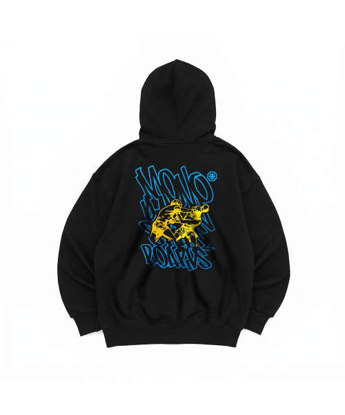 MONOPATIN(モノパティン)の「tms bxng french terry 2-way zip hoodie - black(パーカー・レディース・その他・MEDIUM/LARGE)」の1枚目の写真
