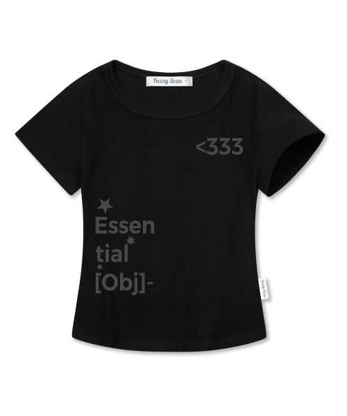 FUZZY SCAN(ファジスキャン)の「ディエッセンシャルスリム半袖Tシャツブラック(Tシャツ/カットソー・レディース・ブラック・ONE SIZE/TWO)」の1枚目の写真