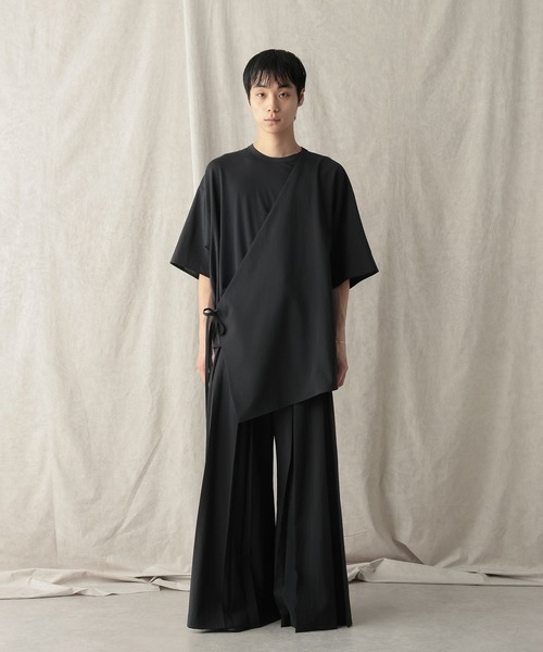 HARE(ハレ)の「【NARRIL】JIMBE-style Asymmetric Pullover(Tシャツ/カットソー・メンズ・ブラック・FREE)」の8枚目の写真