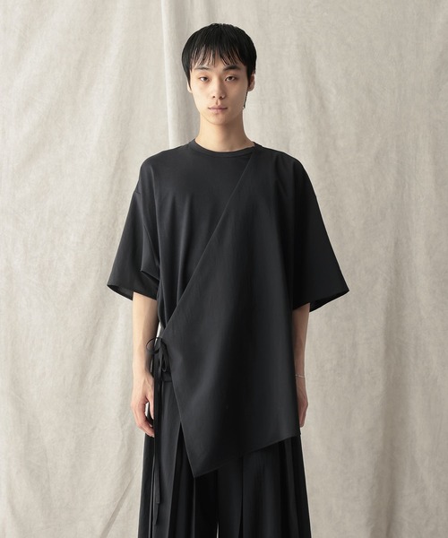 HARE(ハレ)の「【NARRIL】JIMBE-style Asymmetric Pullover(Tシャツ/カットソー・メンズ・ブラック・FREE)」の12枚目の写真