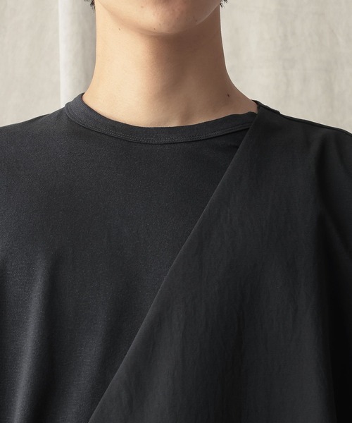 HARE(ハレ)の「【NARRIL】JIMBE-style Asymmetric Pullover(Tシャツ/カットソー・メンズ・ブラック・FREE)」の13枚目の写真