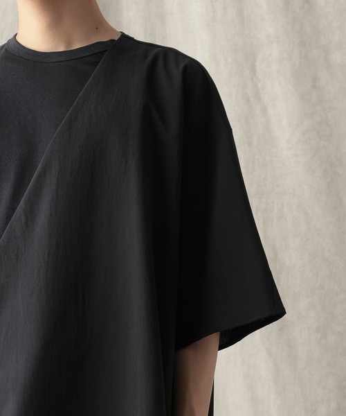 HARE(ハレ)の「【NARRIL】JIMBE-style Asymmetric Pullover(Tシャツ/カットソー・メンズ・ブラック・FREE)」の14枚目の写真