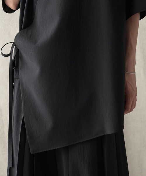 HARE(ハレ)の「【NARRIL】JIMBE-style Asymmetric Pullover(Tシャツ/カットソー・メンズ・ブラック・FREE)」の15枚目の写真