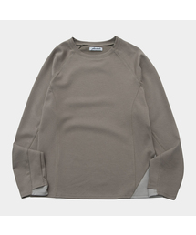 ベーシックカラー配色ミニマルフィンガーホールデイリー長袖Tシャツ_2COLOR