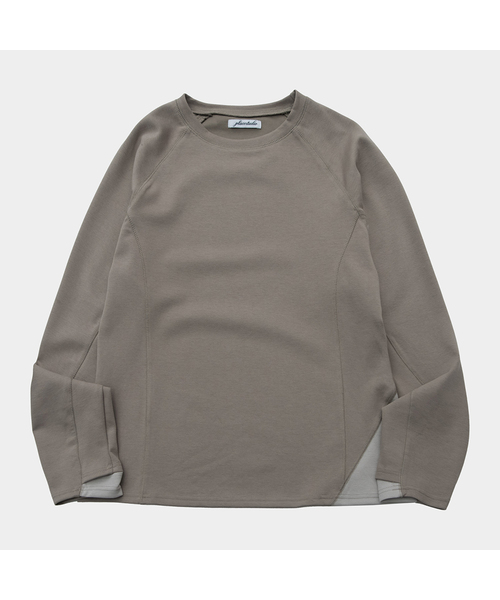 PLACESTUDIOMAN(プレイススタジオメンズ)の「ベーシックカラー配色ミニマルフィンガーホールデイリー長袖Tシャツ_2COLOR(Tシャツ/カットソー・メンズ・ブラック/ベージュ・FREE)」の1枚目の写真