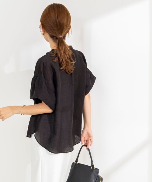 NOLLEY’S(ノーリーズ)の「【BECシリーズ】ウォッシャブル袖2WAYシアーブラウス(シャツ/ブラウス・レディース・オフホワイト/ベビーピンク/サックスブルー/ブラック・38)」の8枚目の写真
