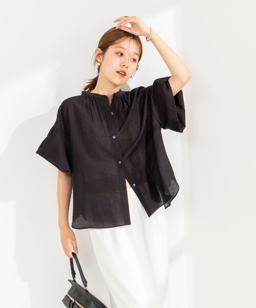 NOLLEY’S(ノーリーズ)の「【BECシリーズ】ウォッシャブル袖2WAYシアーブラウス(シャツ/ブラウス・レディース・オフホワイト/ベビーピンク/サックスブルー/ブラック・38)」の10枚目の写真