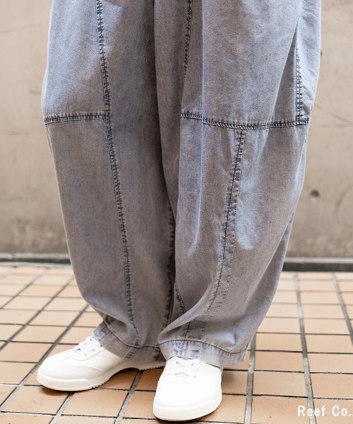 mililopiulu(ミリロピュール)の「mililopiulu/ミリロピュール 接触冷感デニム ナッツパンツ(デニムパンツ・レディース・グレー/ブルー/ネイビー・FREE)」の7枚目の写真
