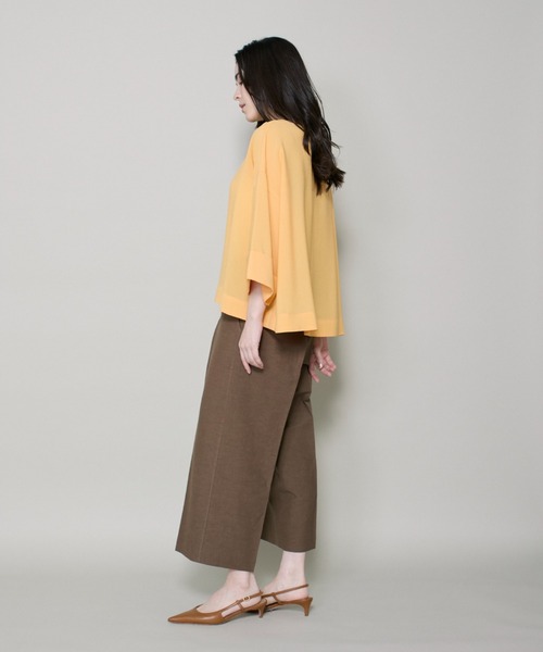 I.T.'S international(イッツインターナショナル)の「リネンワイドクロップドパンツ「セットアップ対応」(その他パンツ・レディース・オフホワイト/サックスブルー/ネイビー/ベージュ・9号/11号/7号)」の13枚目の写真