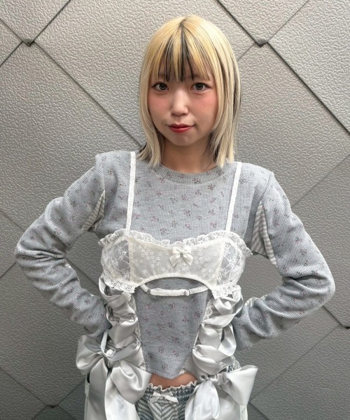 Candy Stripper(キャンディストリッパー)の「LACY TINY ブラ(その他トップス・レディース・オフホワイト/ブラック・FREE)」の19枚目の写真