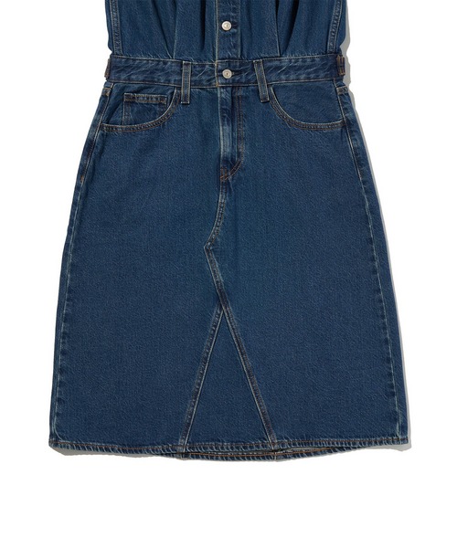 Levi's(リーバイス)の「Levi's/リーバイス Aラインデニムウエスタンドレス(シャツワンピース・レディース・ダークインディゴブルー・M/S/XS)」の8枚目の写真