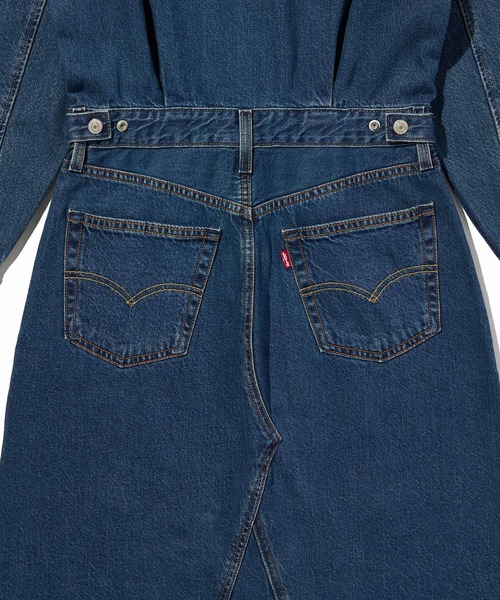 Levi's(リーバイス)の「Levi's/リーバイス Aラインデニムウエスタンドレス(シャツワンピース・レディース・ダークインディゴブルー・M/S/XS)」の12枚目の写真