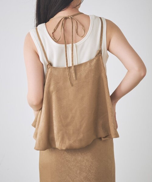 Kastane(カスタネ)の「【一部店舗限定/セットアップ対応】B サテンバルーンビスチェ(キャミソール・レディース・ベージュ/アイボリー/サックスブルー・FREE)」の11枚目の写真