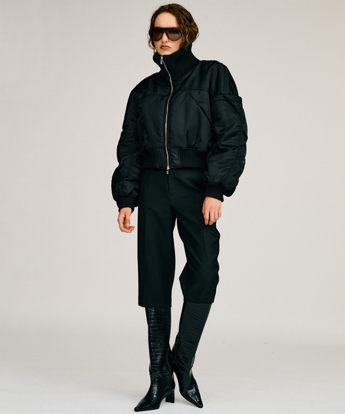 PRANK PROJECT(プランクプロジェクト)の「【2026Autumn Pre-Order】ボンバージャケット / Bomber Jacket(MA-1・レディース・ブラック/ボルドー/ホワイト・FREE)」の9枚目の写真