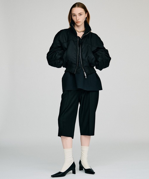 PRANK PROJECT(プランクプロジェクト)の「【2026Autumn Pre-Order】ボンバージャケット / Bomber Jacket(MA-1・レディース・ブラック/ボルドー/ホワイト・FREE)」の10枚目の写真