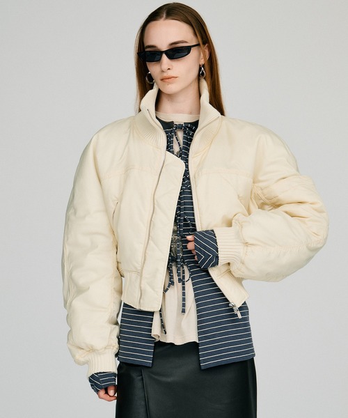 PRANK PROJECT(プランクプロジェクト)の「【2026Autumn Pre-Order】ボンバージャケット / Bomber Jacket(MA-1・レディース・ブラック/ボルドー/ホワイト・FREE)」の17枚目の写真