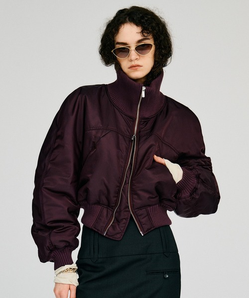PRANK PROJECT(プランクプロジェクト)の「【2026Autumn Pre-Order】ボンバージャケット / Bomber Jacket(MA-1・レディース・ブラック/ボルドー/ホワイト・FREE)」の20枚目の写真