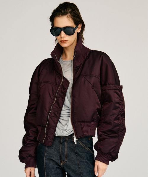 PRANK PROJECT(プランクプロジェクト)の「【2026Autumn Pre-Order】ボンバージャケット / Bomber Jacket(MA-1・レディース・ブラック/ボルドー/ホワイト・FREE)」の18枚目の写真