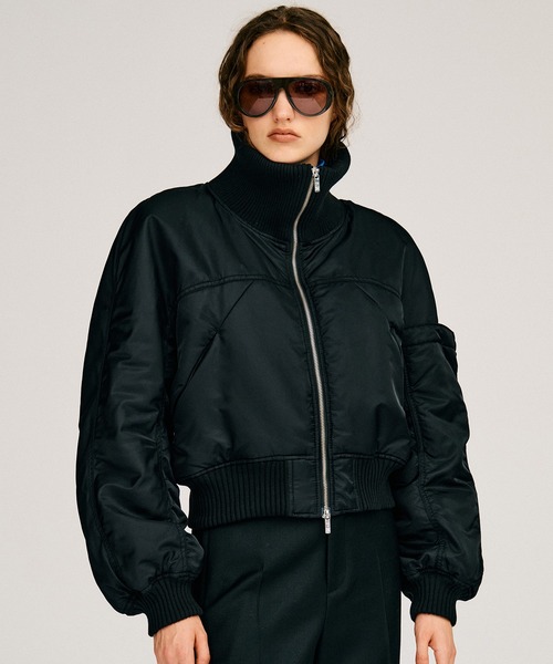 PRANK PROJECT(プランクプロジェクト)の「【2026Autumn Pre-Order】ボンバージャケット / Bomber Jacket(MA-1・レディース・ブラック/ボルドー/ホワイト・FREE)」の14枚目の写真