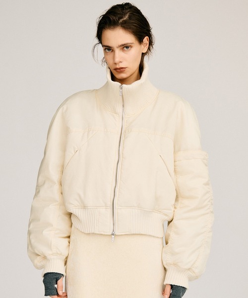 PRANK PROJECT(プランクプロジェクト)の「【2026Autumn Pre-Order】ボンバージャケット / Bomber Jacket(MA-1・レディース・ブラック/ボルドー/ホワイト・FREE)」の15枚目の写真