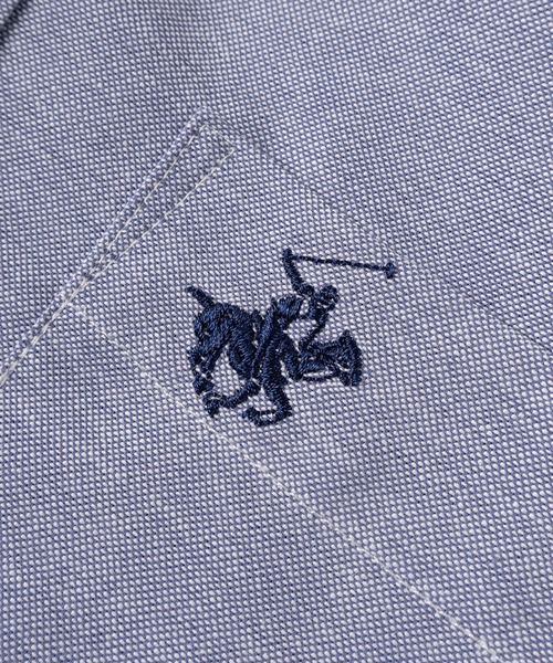 BEVERLY HILLS POLO CLUB（ビバリーヒルズポロクラブ）の「【71】【BEVERLY HILLS POLO CLUB/ビバリーヒルズポロクラブ】ワンポイント刺繍 無地 チェック ストライプ オックスシャツ（シャツ/ブラウス・メンズ・グリーン系/ブルー系1/ホワイト系/ブルー/グリーン系1/ホワイト/ブルー系/ネイビー系/グリーン/ホワイト系1/ネイビー/レッド・M/L/XL）」の19枚目の写真