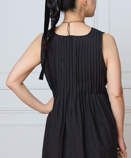 IENA LA BOUCLE(イエナラブークル)の「IENA LA BOUCLE ハイカウントタイプライタータックオールインワン(サロペット/オーバーオール・レディース・ベージュ/ブラック・38/36)」の8枚目の写真