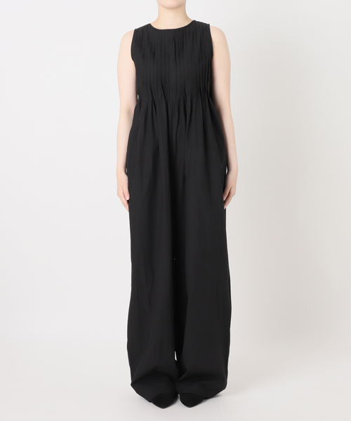IENA LA BOUCLE(イエナラブークル)の「IENA LA BOUCLE ハイカウントタイプライタータックオールインワン(サロペット/オーバーオール・レディース・ベージュ/ブラック・38/36)」の19枚目の写真