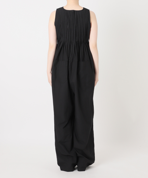 IENA LA BOUCLE(イエナラブークル)の「IENA LA BOUCLE ハイカウントタイプライタータックオールインワン(サロペット/オーバーオール・レディース・ベージュ/ブラック・38/36)」の21枚目の写真