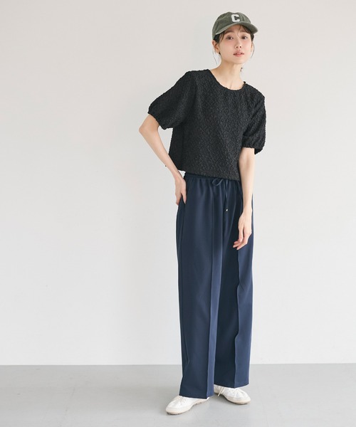 coca(coca)(コカ)の「【西山茉希様着用】表面感 パフスリーブブラウス(シャツ/ブラウス・レディース・ブラック/ブラウン・S/L/M)」の6枚目の写真