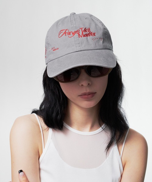 THINGS THAT MATTER(シングス ザット マター)の「CHAOTIC PIGMENT CAP / カオティック ピグメント キャップ(キャップ・レディース・チャコールグレー/ライトグレー・FREE)」の1枚目の写真