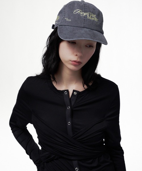 THINGS THAT MATTER(シングス ザット マター)の「CHAOTIC PIGMENT CAP / カオティック ピグメント キャップ(キャップ・レディース・チャコールグレー/ライトグレー・FREE)」の18枚目の写真