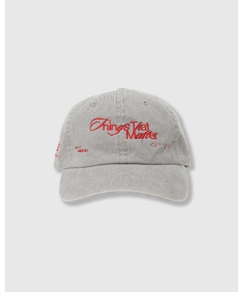 THINGS THAT MATTER(シングス ザット マター)の「CHAOTIC PIGMENT CAP / カオティック ピグメント キャップ(キャップ・レディース・チャコールグレー/ライトグレー・FREE)」の6枚目の写真