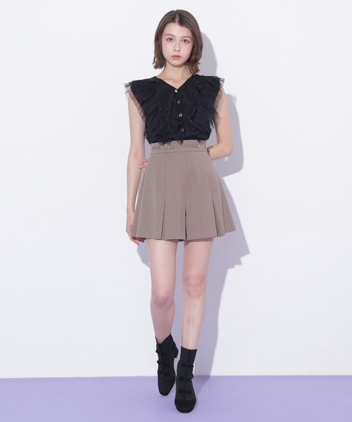 JILL by JILL STUART(ジルバイジルスチュアート)の「チュールレイヤードニット(ニット/セーター・レディース・ピンク/ホワイト/ブラック・FREE)」の5枚目の写真
