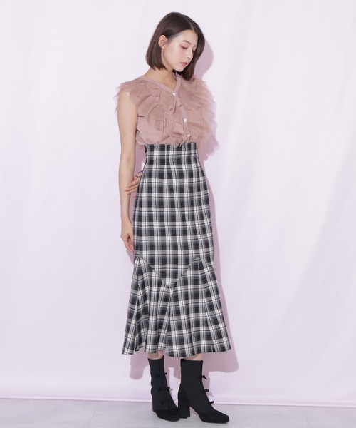 JILL by JILL STUART(ジルバイジルスチュアート)の「チュールレイヤードニット(ニット/セーター・レディース・ピンク/ホワイト/ブラック・FREE)」の15枚目の写真