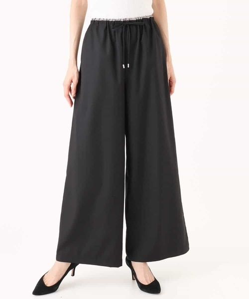 MK MICHEL KLEIN（エムケーミッシェルクラン）の「[洗える]マイクロサキソニー ワイドパンツ（その他パンツ・レディース・ブラック/グレー・38）」の14枚目の写真