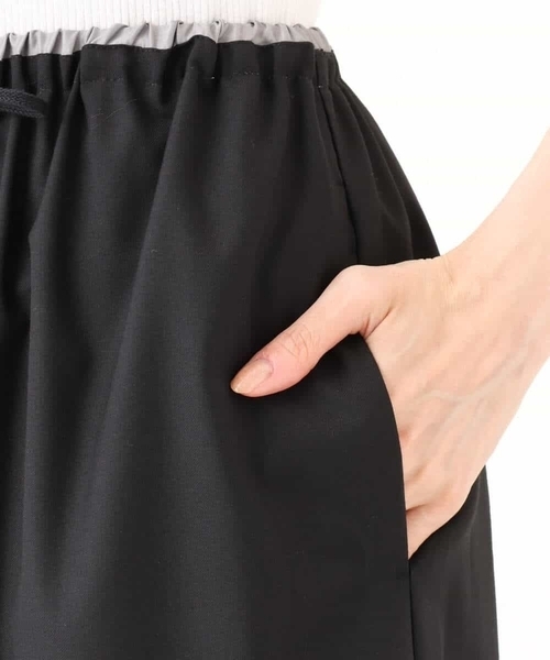MK MICHEL KLEIN（エムケーミッシェルクラン）の「[洗える]マイクロサキソニー ワイドパンツ（その他パンツ・レディース・ブラック/グレー・38）」の19枚目の写真