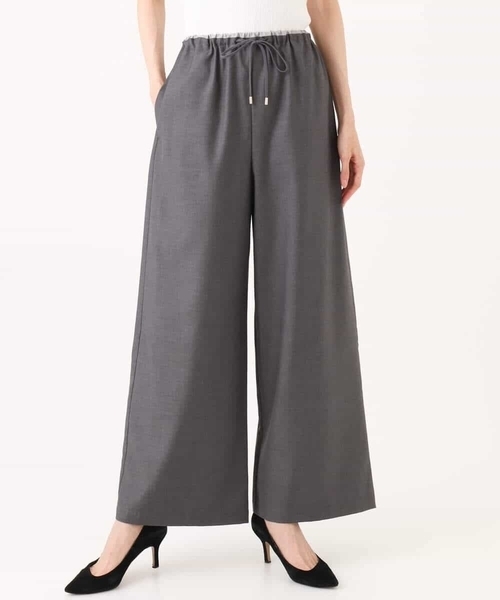 MK MICHEL KLEIN（エムケーミッシェルクラン）の「[洗える]マイクロサキソニー ワイドパンツ（その他パンツ・レディース・ブラック/グレー・38）」の22枚目の写真