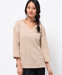 mystic | 【mystic】Vネックプルオーバー(Tシャツ/カットソー)