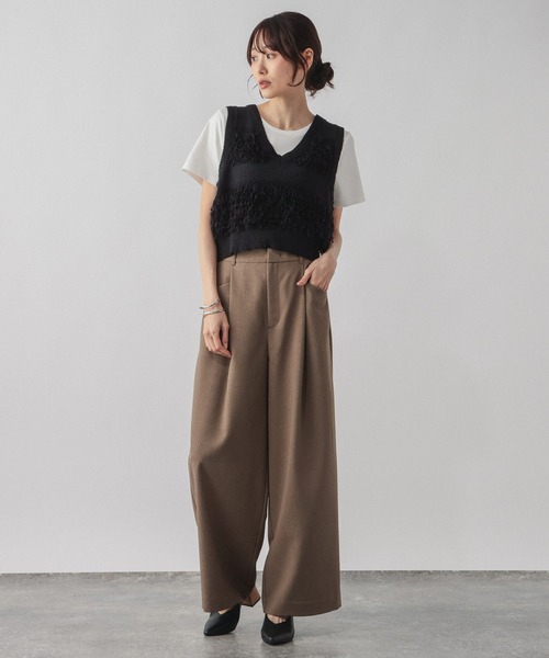 GLOBAL WORK（グローバルワーク）の「ループフリンジベスト/1017914（ベスト・レディース・オフホワイト/ブラック・LARGE/MEDIUM）」の7枚目の写真