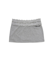 MONO LACE SKIRT GRAY