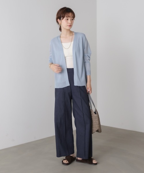 Bou Jeloud(ブージュルード)の「【UVカット/接触冷感】HAKIYASE WIDE パンツ(その他パンツ・レディース・インディゴブルー/ホワイト/ブラック・MEDIUM/LARGE)」の19枚目の写真