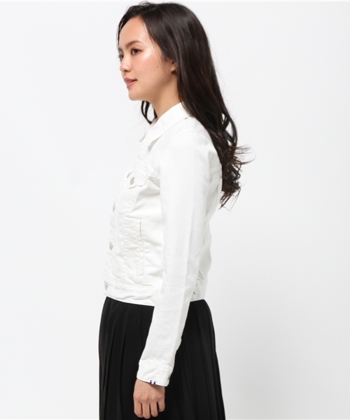 Moname（モナーム）の「■Moname   ホワイト ジーンジャケット   JEAN JACKET(ジーンジャケット)/41161082（デニムジャケット・レディース・ホワイト・SMALL/X-SMALL/MEDIUM）」の8枚目の写真