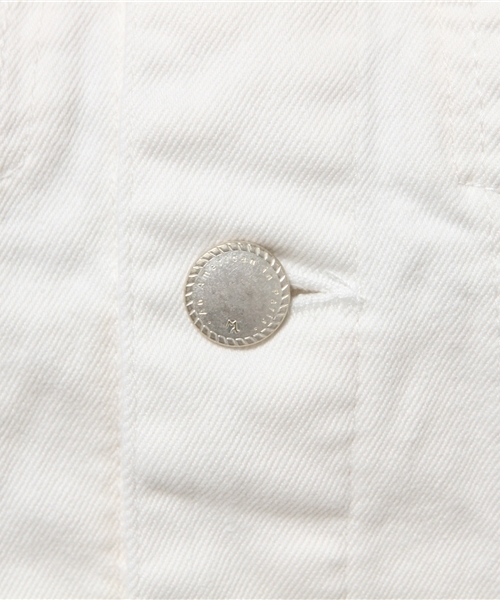 Moname（モナーム）の「■Moname   ホワイト ジーンジャケット   JEAN JACKET(ジーンジャケット)/41161082（デニムジャケット・レディース・ホワイト・SMALL/X-SMALL/MEDIUM）」の4枚目の写真