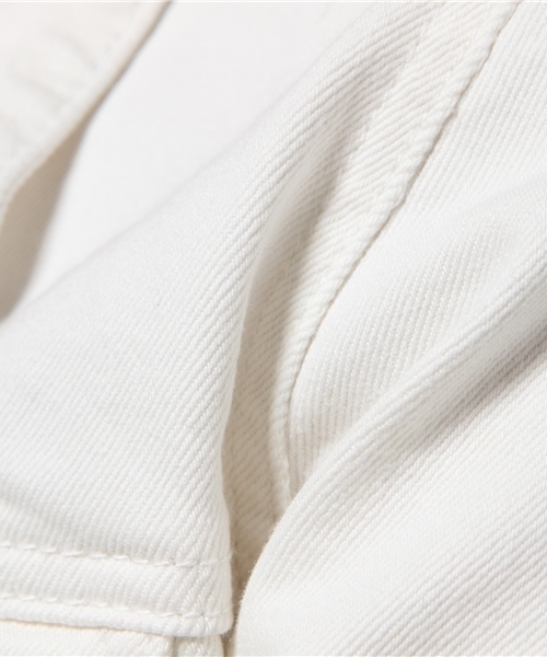 Moname（モナーム）の「■Moname   ホワイト ジーンジャケット   JEAN JACKET(ジーンジャケット)/41161082（デニムジャケット・レディース・ホワイト・SMALL/X-SMALL/MEDIUM）」の6枚目の写真